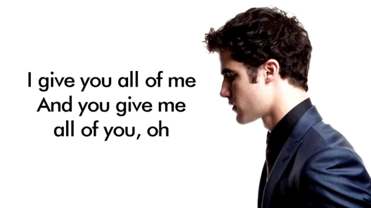 Glee - All Of Me (Lyrics)