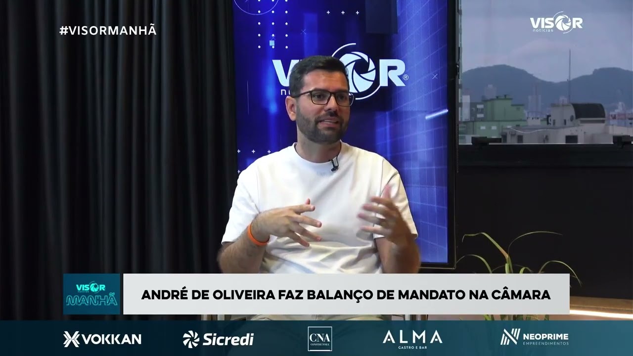 Visor Manhã recebe o vereador André de Oliveira para balanço do mandato e fiscalização em Itapema