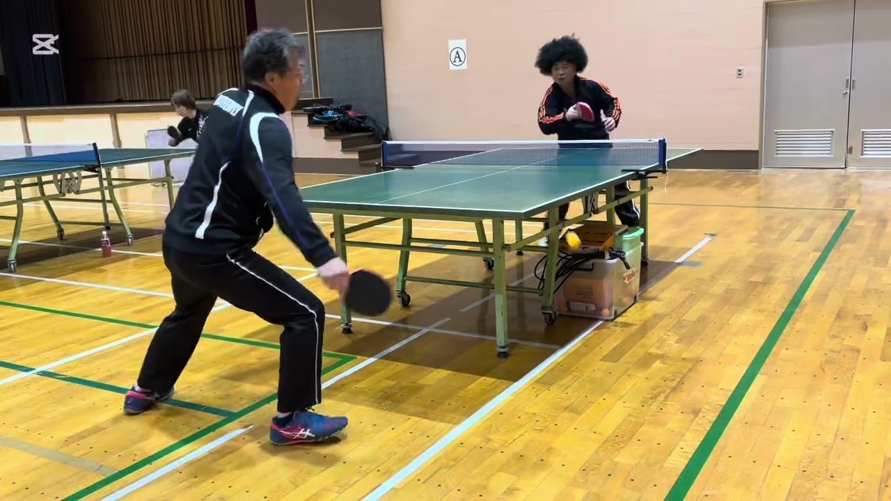 ラージボール　練習試合　シングルス
