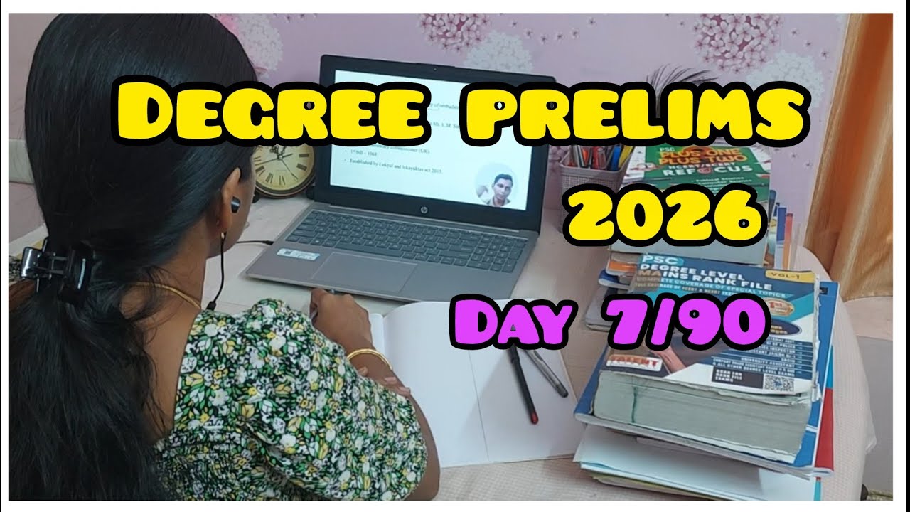 Degree prelims study vlog 📚📚#psc #study 
