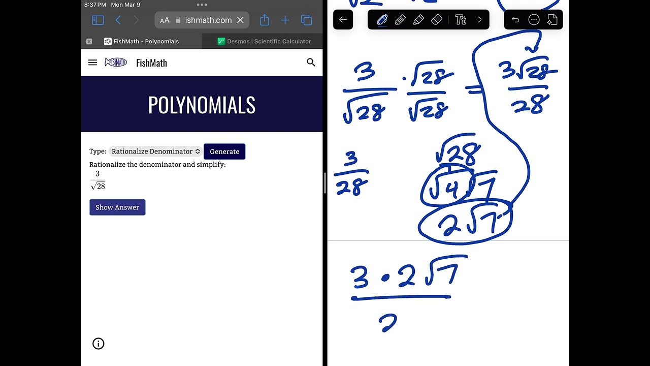 Rationalize the Denominator - FishMath.com