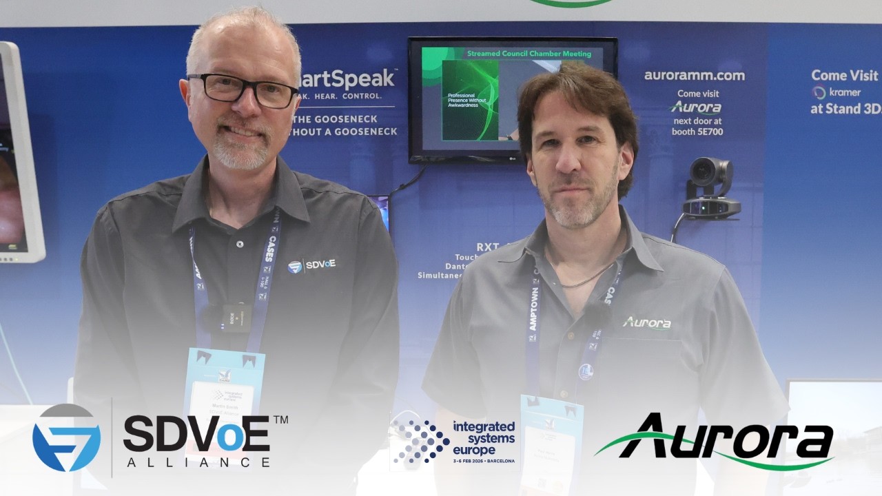 ISE 2026 | Aurora Multimedia Demo - SDVoE All-in-One for Courtrooms