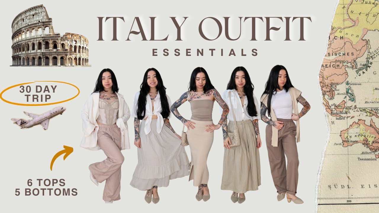 Easy Outfits I&rsquo;m Packing for 30 Days in Rome, Italy | September Outfits, Neutral Style