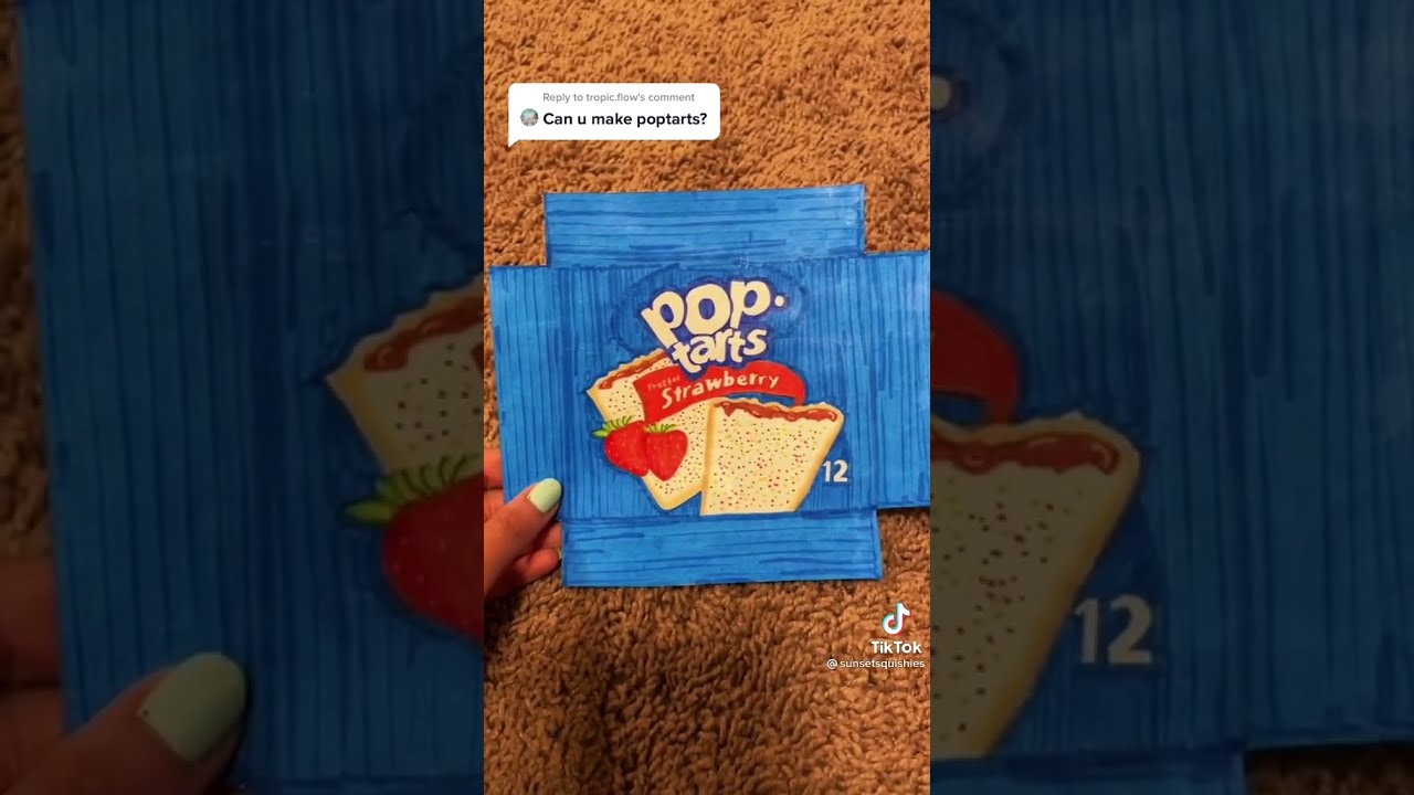 making 3D paper squishy pop tarts
