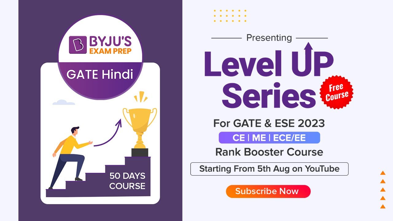 GATE 2023 & UPSC ESE 2023 Rank Booster Course | 5th Aug onwards | Ace your GATE & ESE Preparation