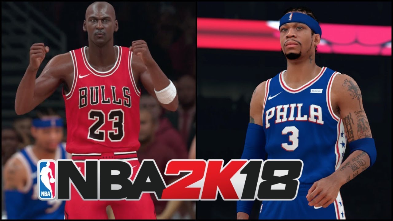 NBA 2K18 Gameplay | All Time Bulls vs All Time 76ers (Iverson/Jordan/Dr. J./Pippen & More!)