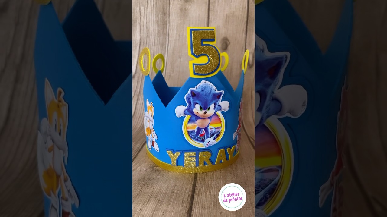 CORONA SONIC #coronapersonalizada #sonic #cumplea&ntilde;ospersonalizados #sonic2 #cumplea&ntilde;os #corona