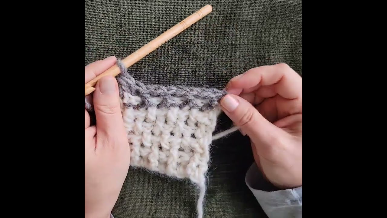 Тъкан бод на една кука - двулицева плетка/ Crochet basket stitch - double sided