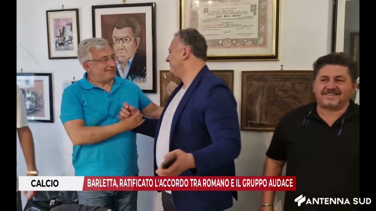 24 MAGGIO 2025 -  CALCIO  BARLETTA, RATIFICATO L'ACCORDO TRA ROMANO E IL GRUPPO AUDACE