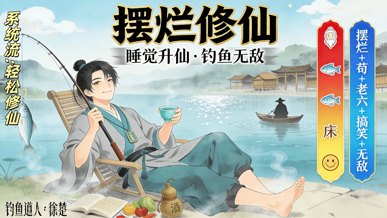 💥強推💥《我在修仙界當擺爛大佬》猝死社畜穿成修仙弟子，拒絕內卷激活擺爛系統！睡覺漲修為，釣魚升靈根，帶全界修士摸魚聽曲看爽文，擺着擺着就無敵，人稱釣魚道人・娛樂真人・擺爛天尊！