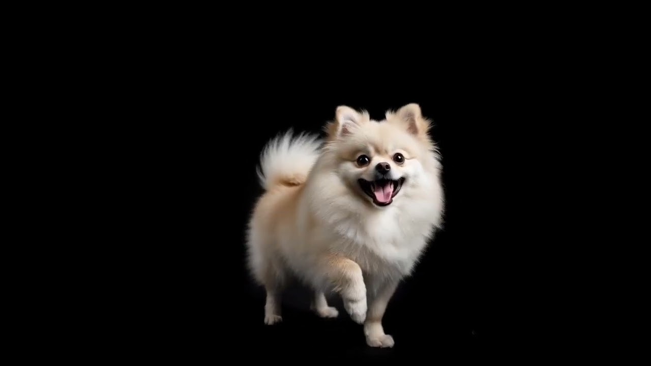 HOLOGRAM VIDEO 3D DOGS HOLOGRAPHIC VIDEO BLACK BACKGROUND VR VISUAL REALITY