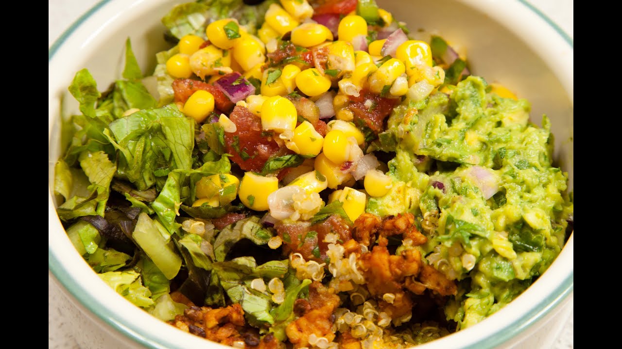 Vegan Quinoa Burrito Bowl (Low salt!)
