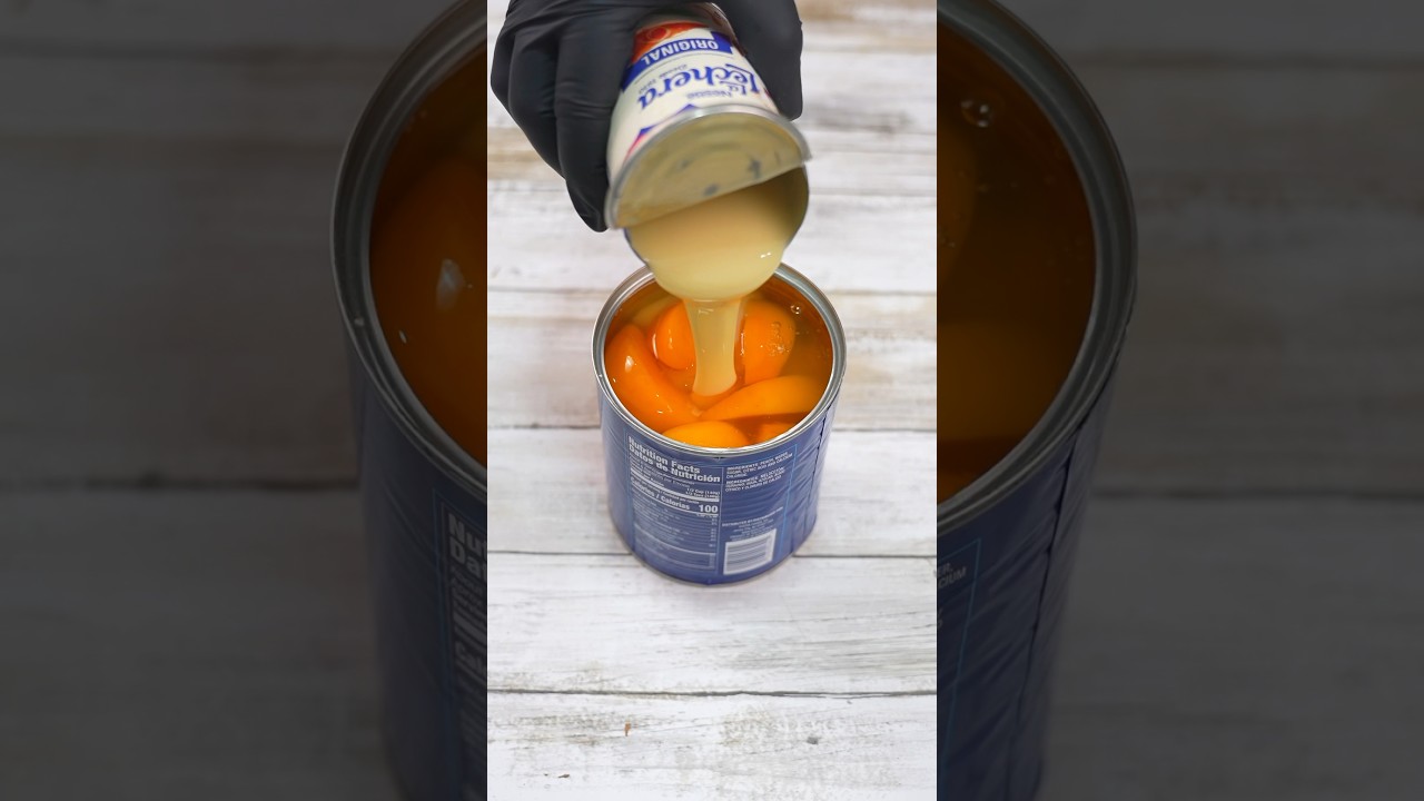 Did you know that if you add a can of condensed milk to a can of peaches in syrup&hellip;