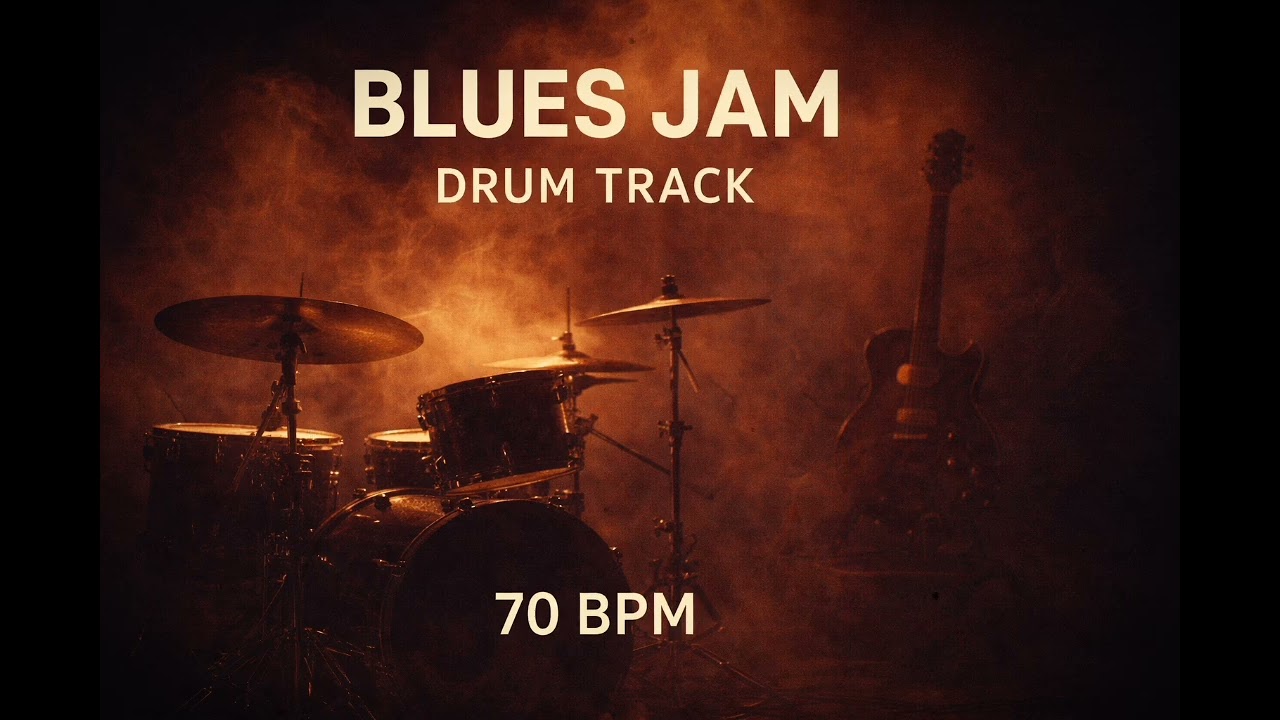 70 BPM Slow Blues Drum Track | Blues Backing Track for Guitarists