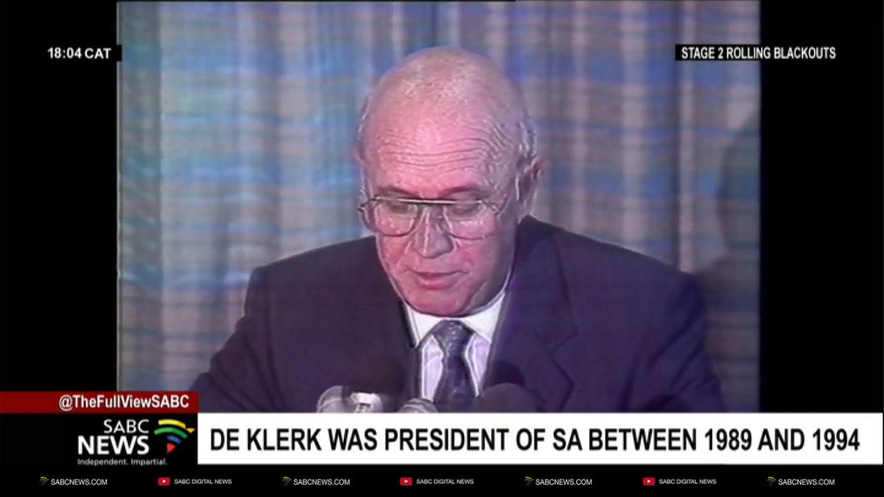 RIP FW de Klerk | A look at FW de Klerk during apartheid years