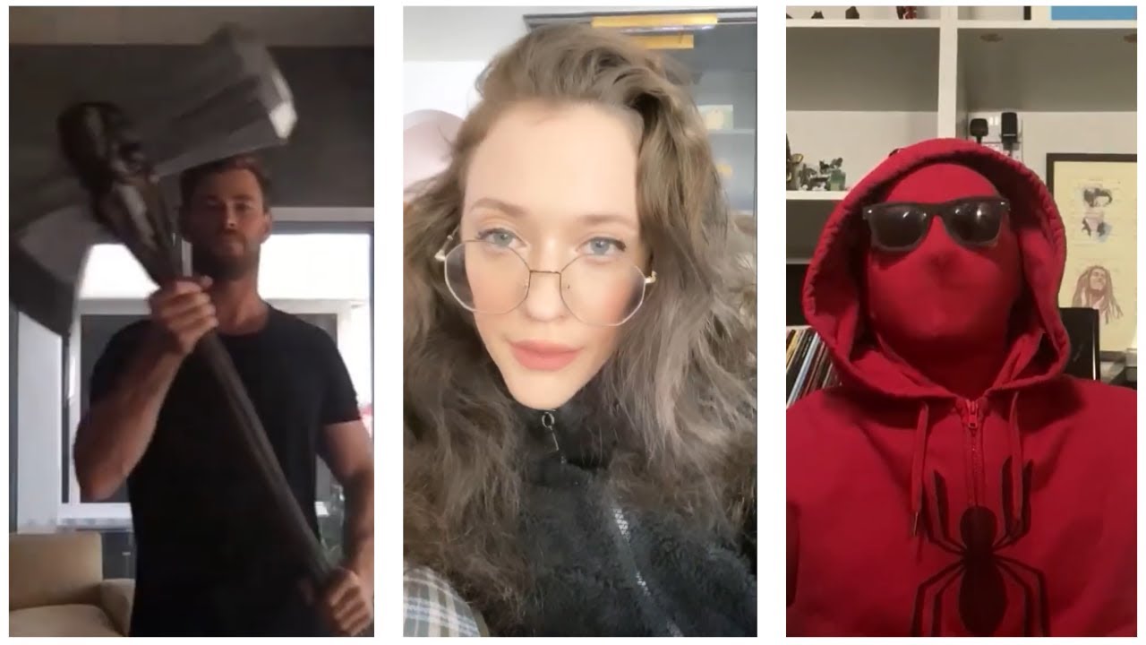 Marvel Cast During Quarantine, Part 19 | Chris Hemsworth, Kat Dennings, Tom Holland