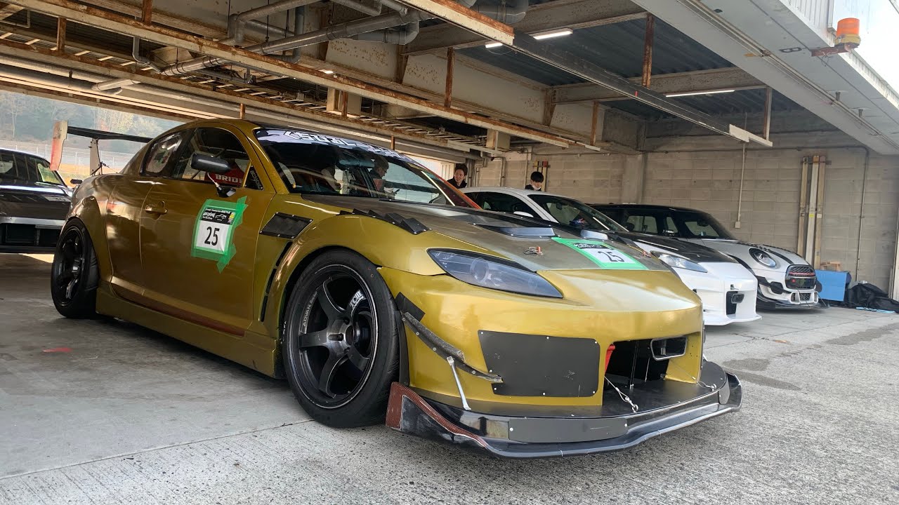 r6 12/11 岡山国際サーキット　1分40秒8 rx8 レコード　r50 シバSタイヤ　295/32.5r18 LINK制御　岡山1DAY