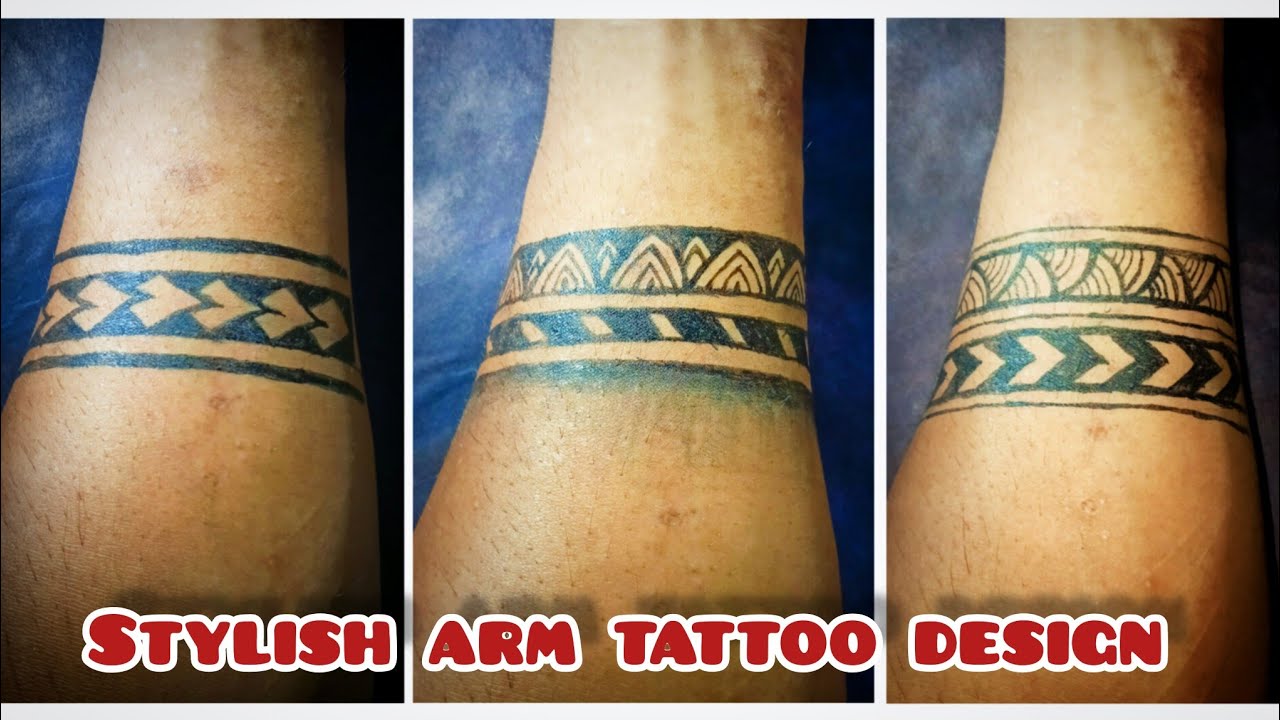 Stylish arm tattoo for men🔥/Diy temporary pen tattoo/Handmade tattoo @artistshuvajit