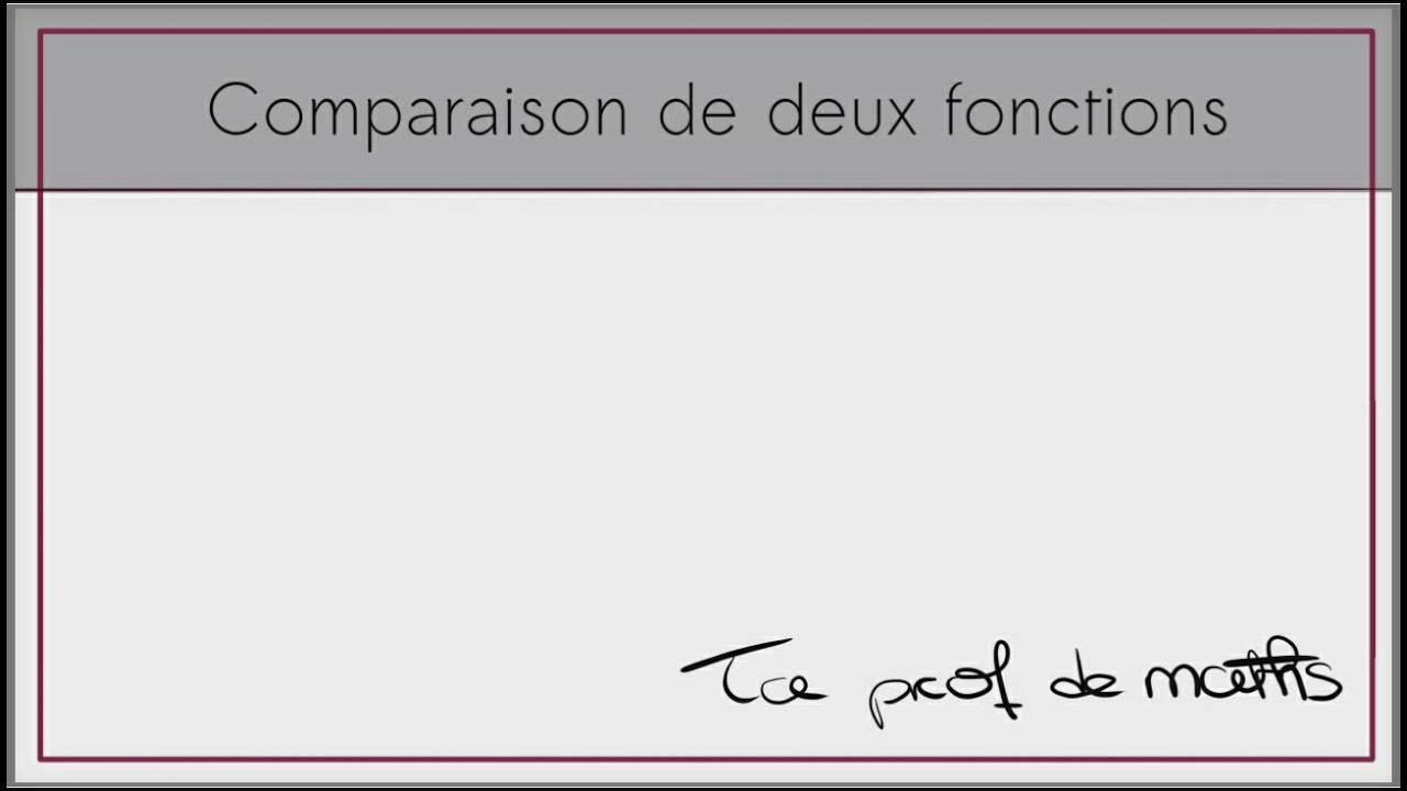 Comparaison graphique de deux fonctions