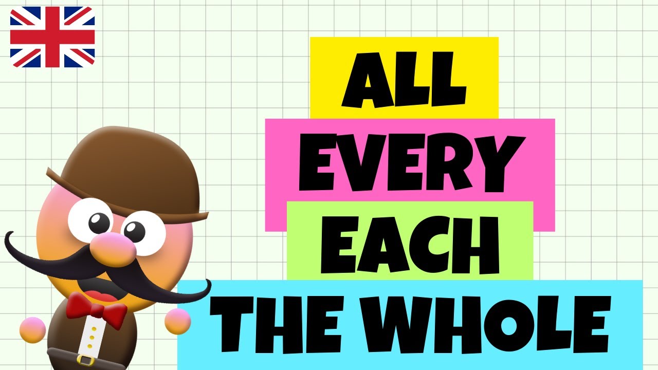 ALL, EVERY, EACH y THE WHOLE.  Usos y diferencias.- INGLÉS PARA NIÑOS CON MR.PEA - ENGLISH FOR KIDS
