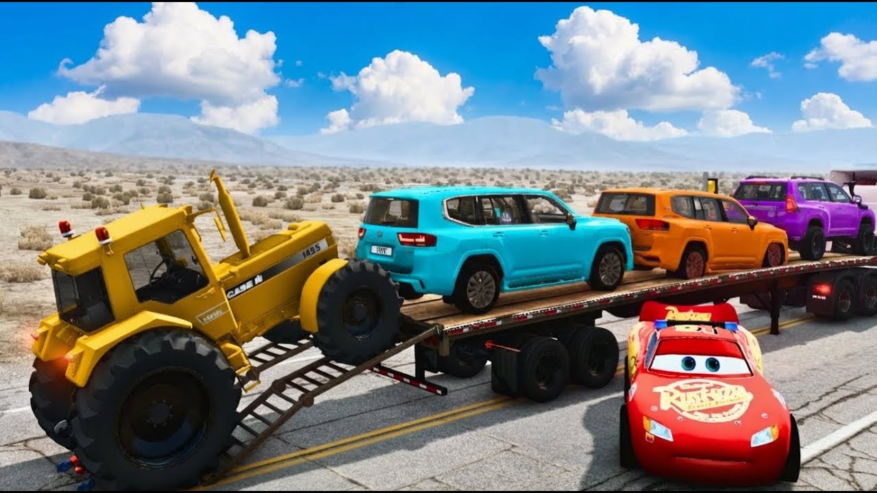 Duble Flatbed MAN vs Train 😱 BeamNG Chaos LIVE