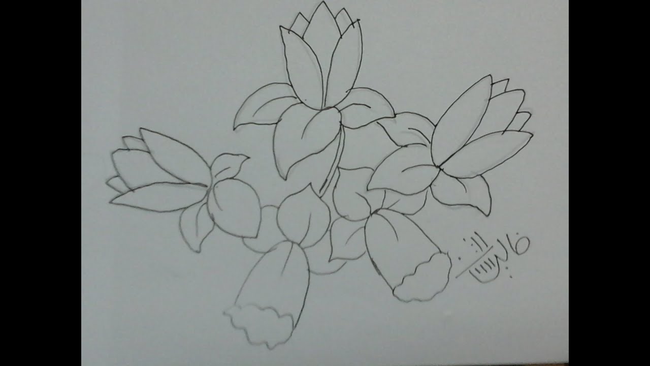 ابسط الطرق لرسم الورد 4