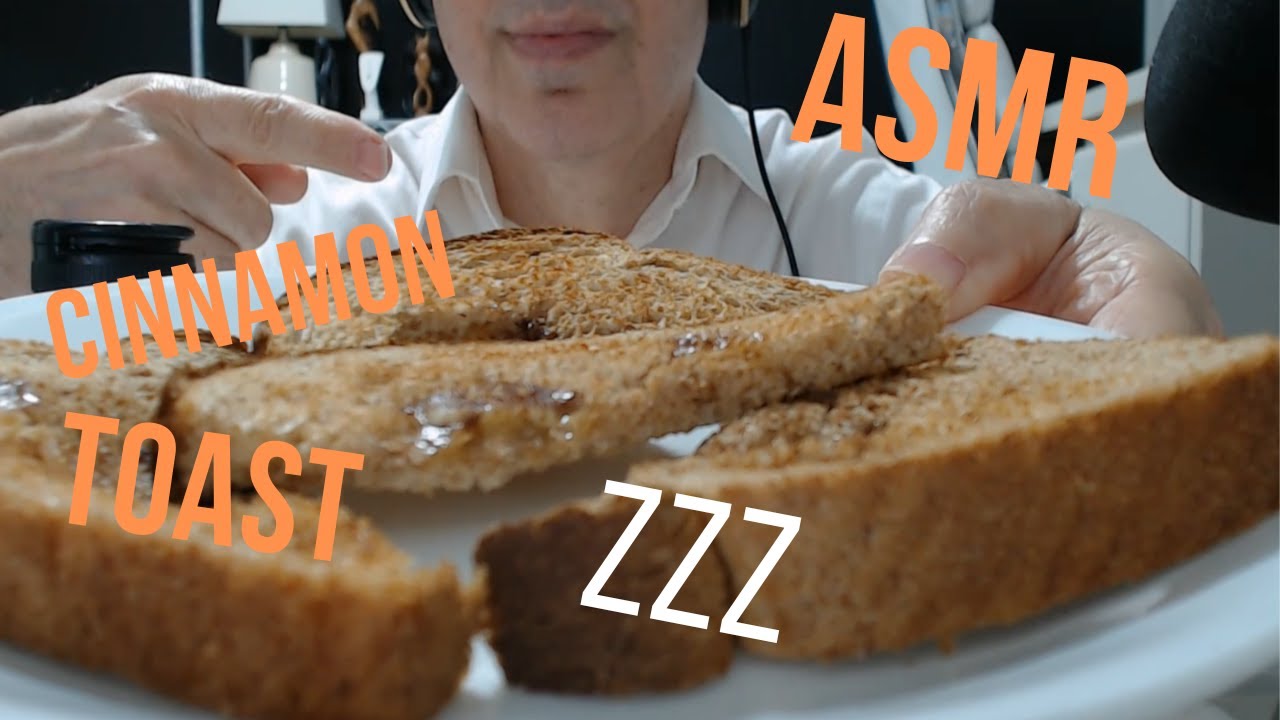 ASMR Cinnamon Toast Eating Sounds. Relaxing.🍞🍯