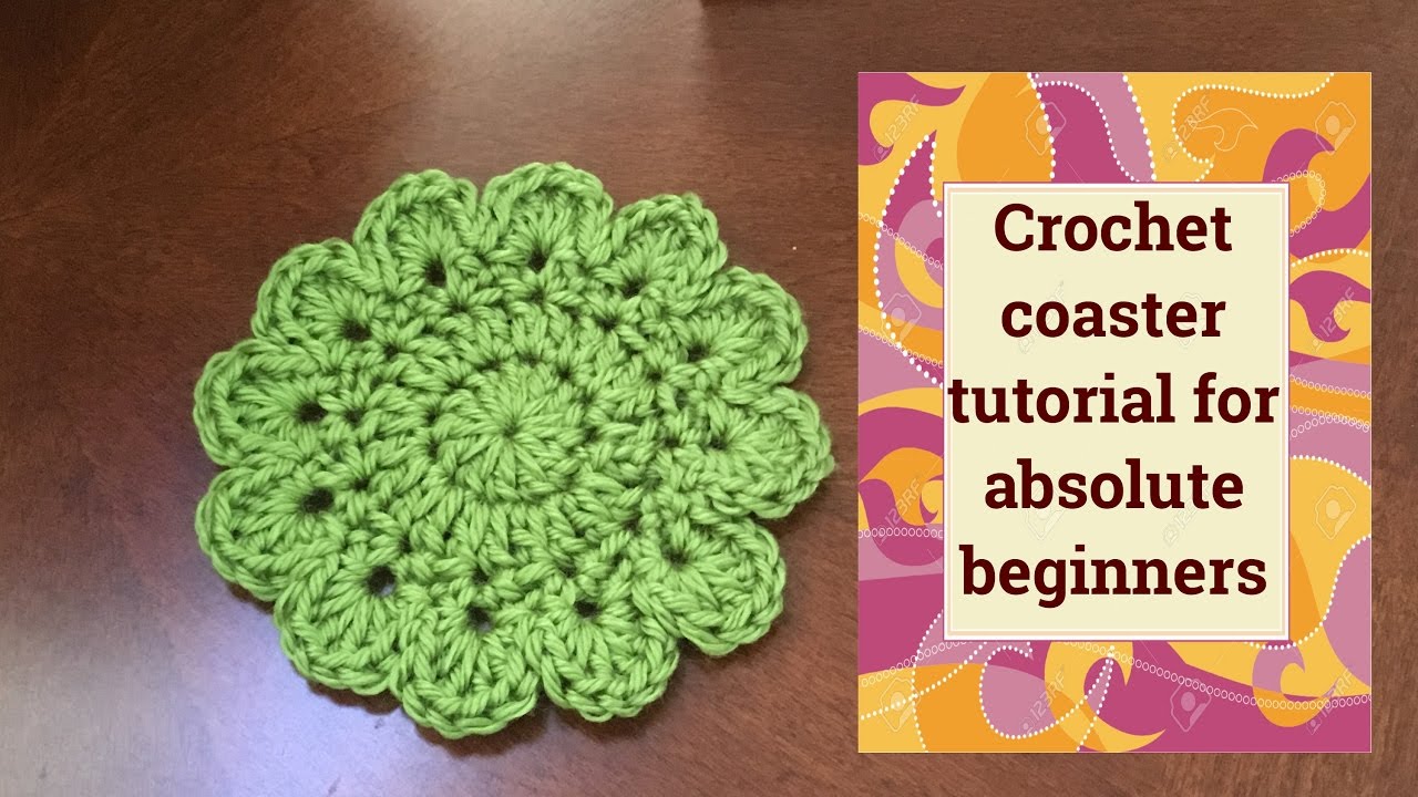 Coaster crochet tutorial for absolute beginners
