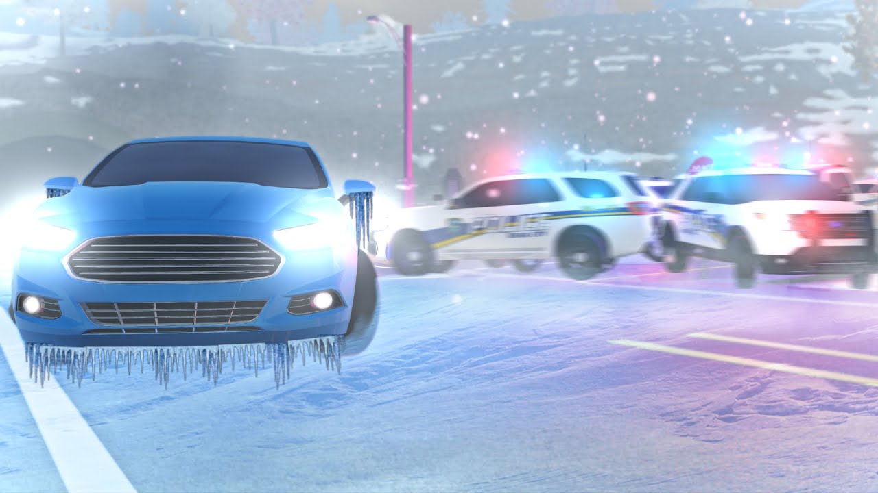 Police Pursuit CRASHES after hitting BLACK ICE! (ER:LC)