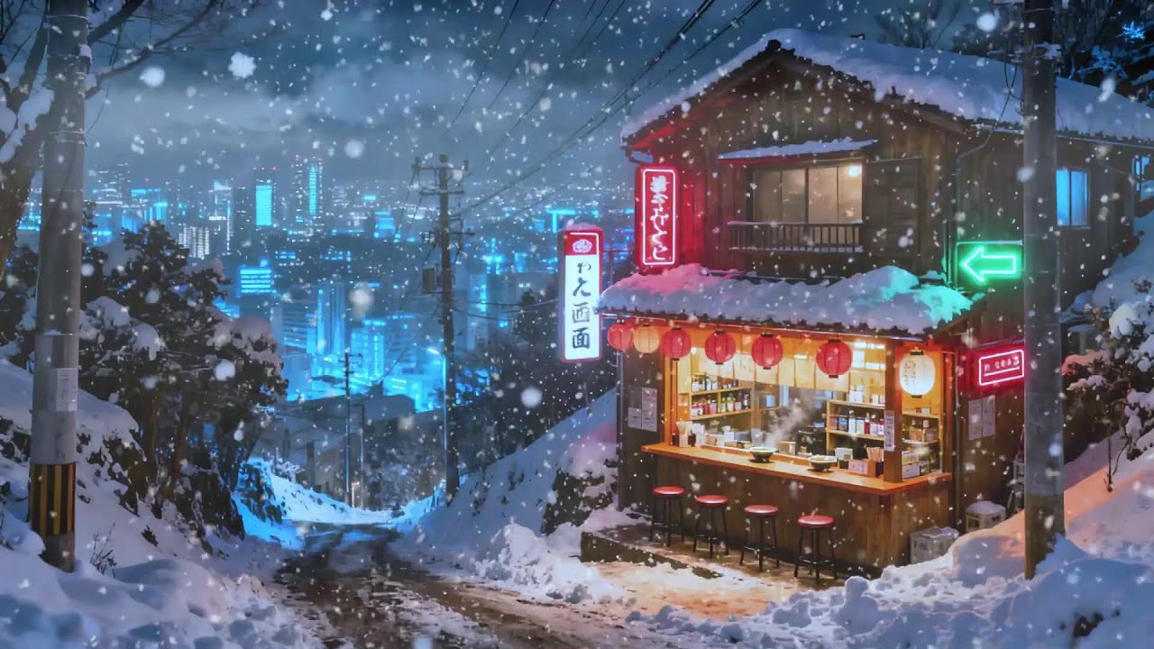 Late Night Tokyo Ramen & Coffee ☕🍜 | Peaceful Lofi Night Ambience