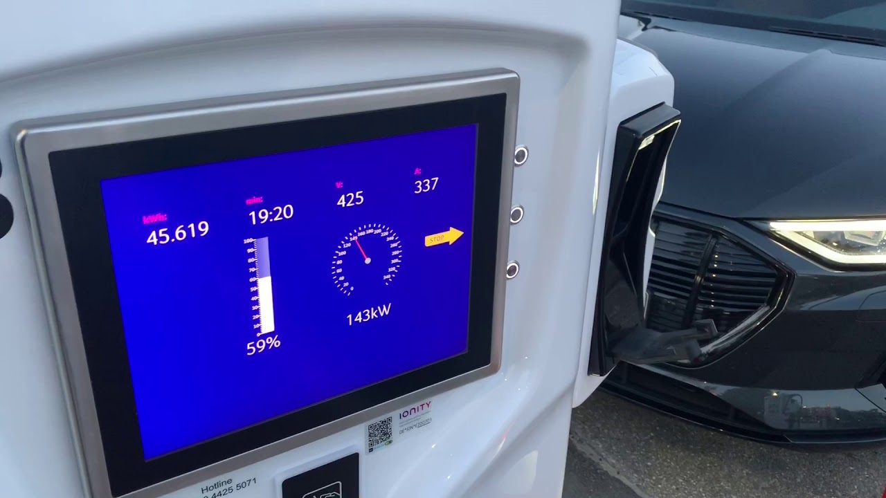 e-tron  402 km ohne  Zwischenladung  (Langstreckentest, ca. 90% Autobahn)