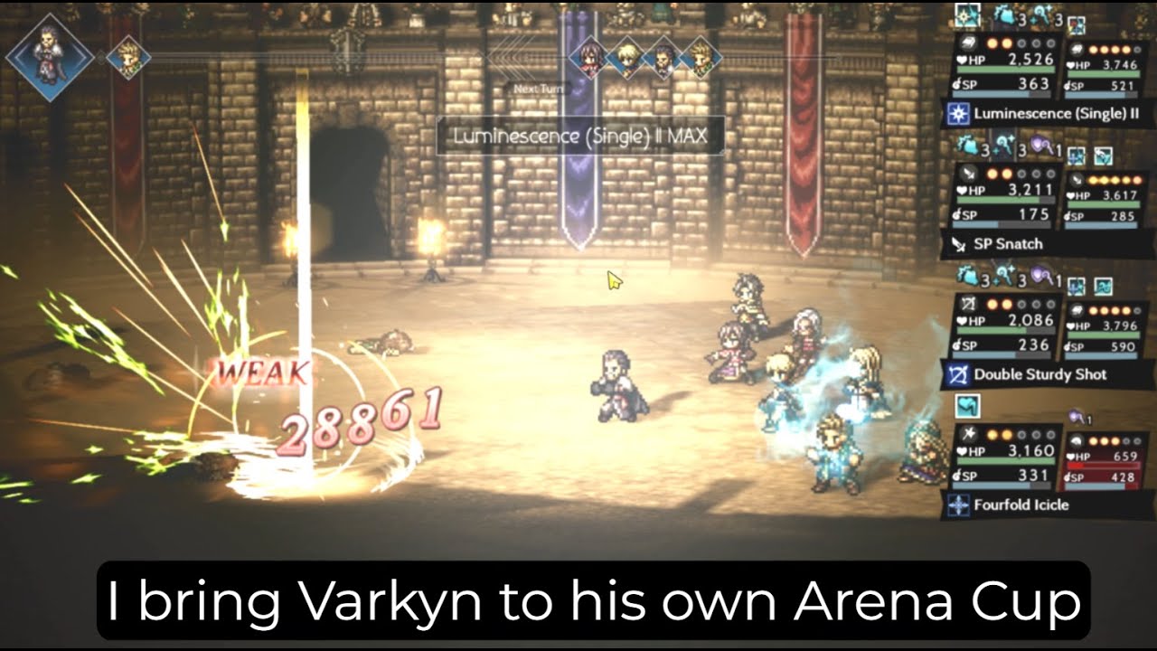Varkyn Arena Cup | 5 Turns Nuke | 9 Turns Clears - Octopath Traveler COTC SEA