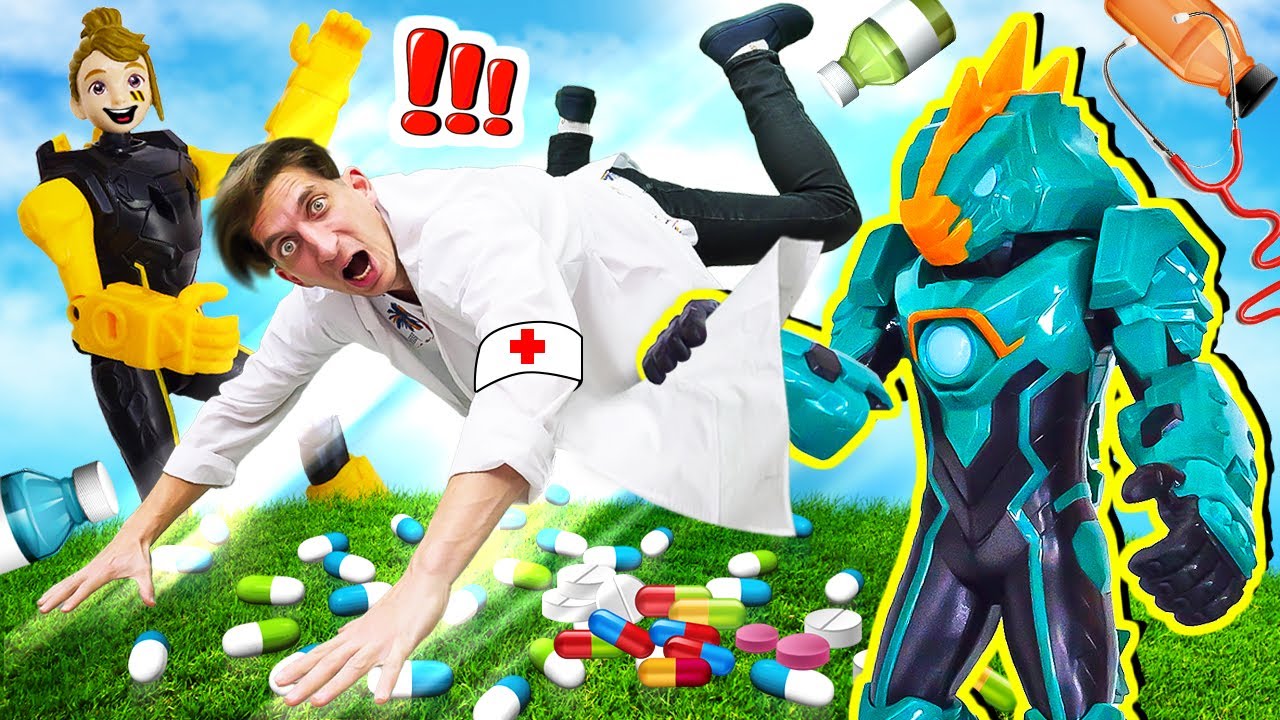 Игрушки из мультиков Диностер на мед. осмотре! Здоровы ли роботы трансформеры? Игры в доктора