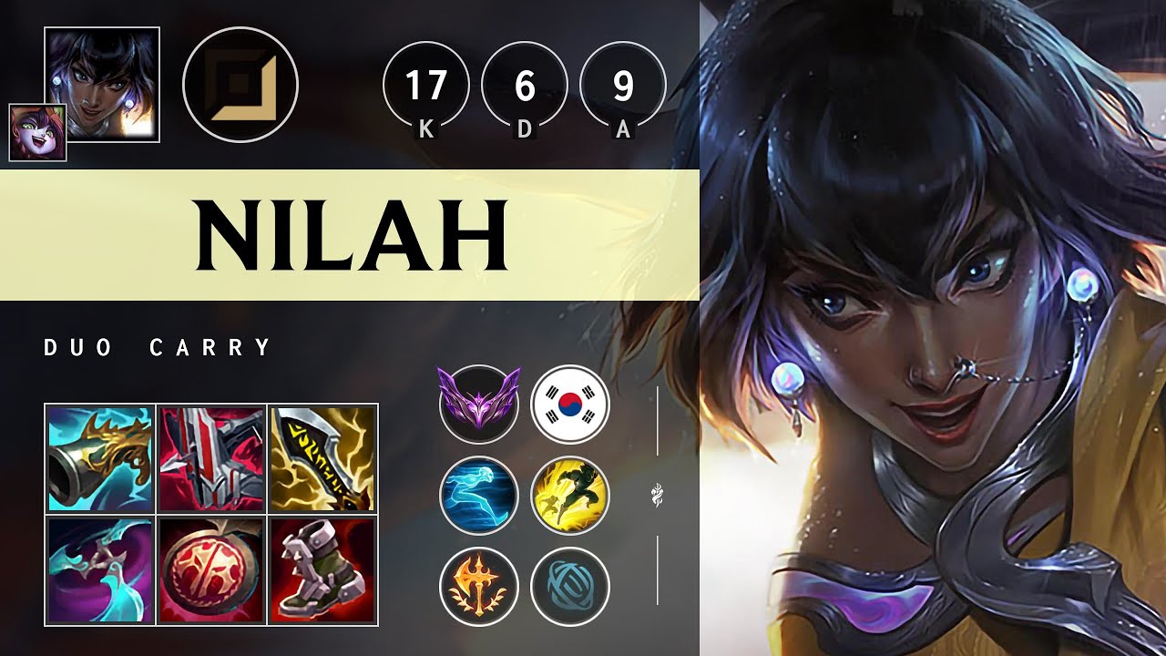 Nilah ADC vs Aphelios: Triple Kill, Legendary - KR Master Patch 14.23