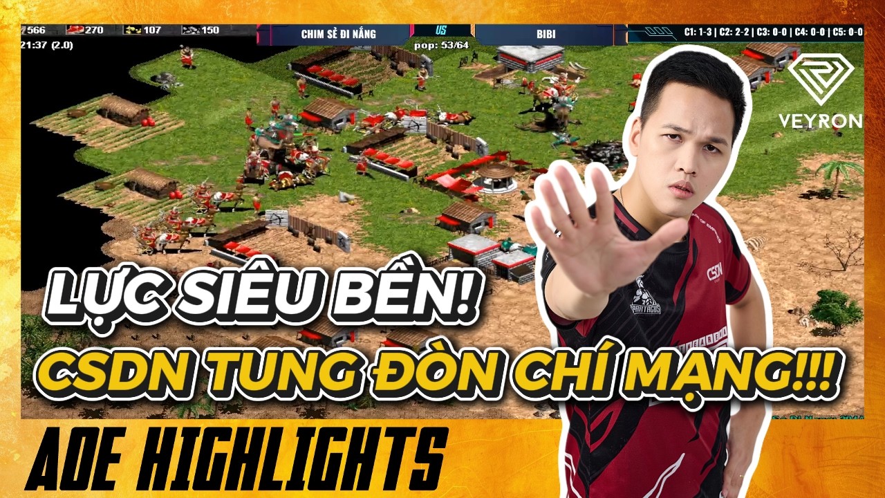 VƯỢT KHÓ SIÊU ĐẲNG CẤP - CSDN có turn quyết định IQ 999 | AoE Highlights #aoe