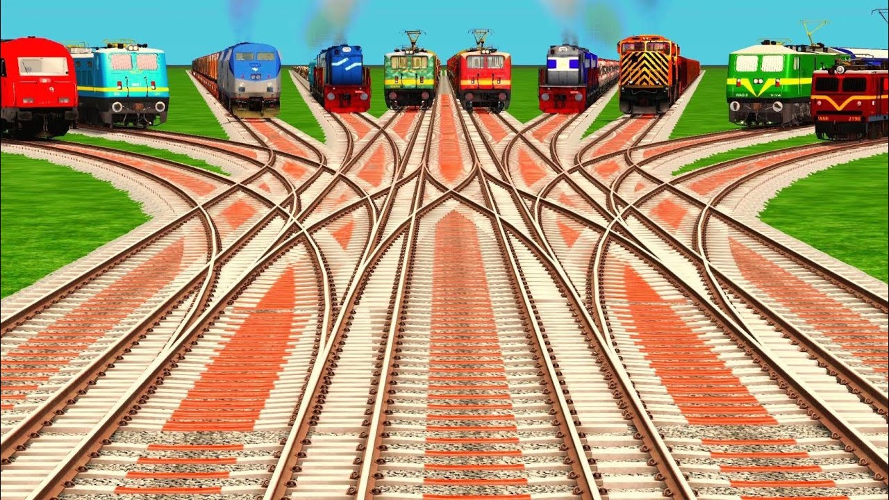 Realistic Railroad Train Crossing 3D Track ll train simulator 2019 ll Indian Railways Track #train