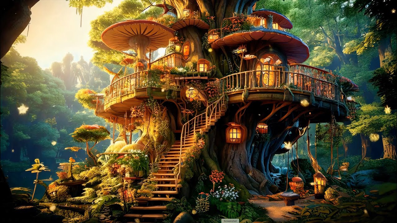 The Fantasy Treehouse | 8Hrs of Beautifully Lush Ambient Fantasy