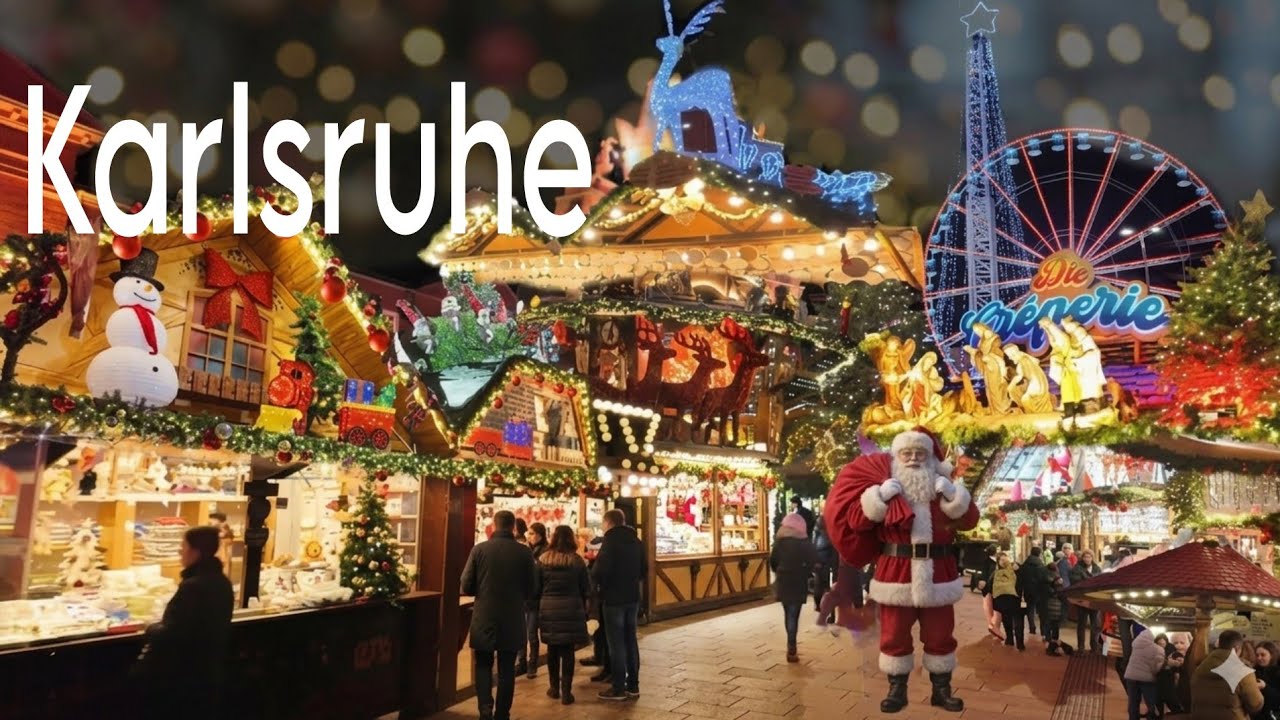 Karlsruher Weihnachtsmarkt 2025｜Magischer Weihnachtszauber im Regen
