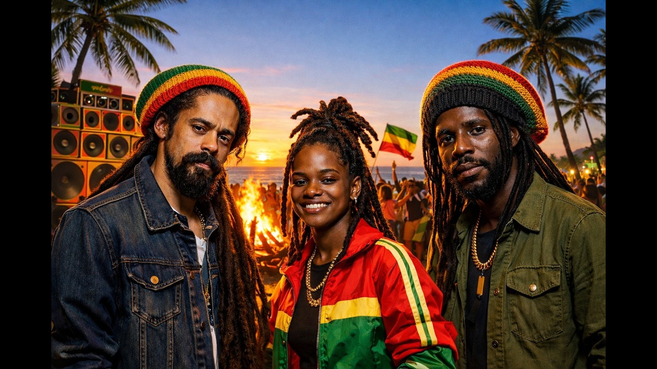CARIBBEAN FIRE | CHRONIXX × KOFFEE × DAMIAN MARLEY (LYRICS VIDEO)