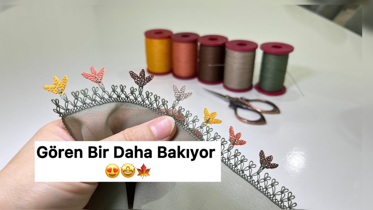 8/ Bu Model Çok Konuşulacak 🍂 | Sonbahar Renkleriyle İğne Oyası