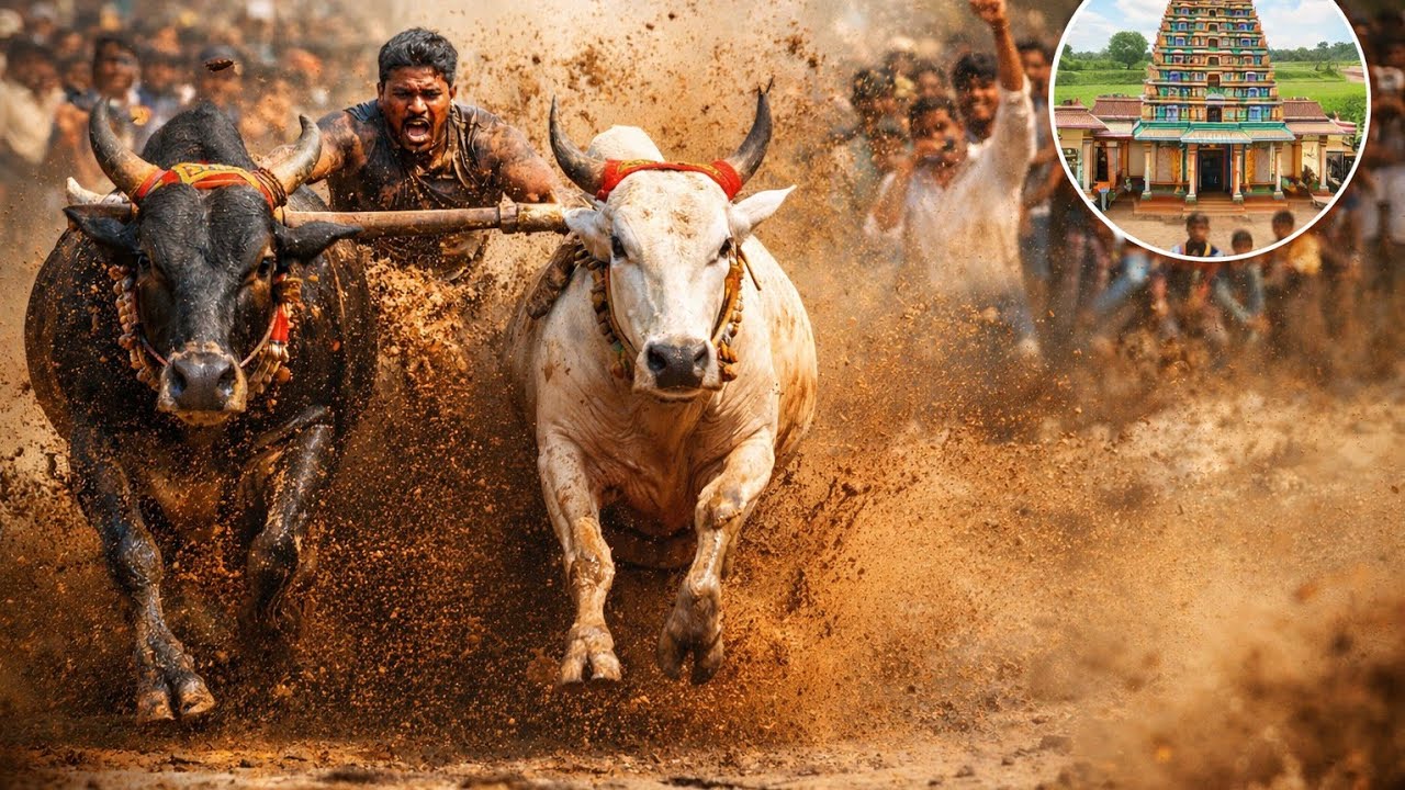 గ్రామీణ ఉత్సాహం 🔥 ఎద్దుల పందాలు | Village Bull Race Telugu | Traditional Sports