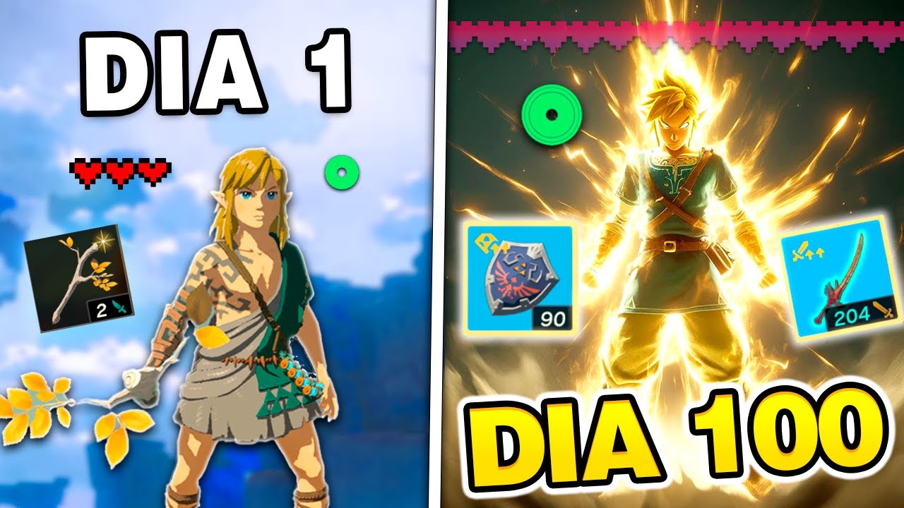 Sobreviví 100 DIAS en Zelda Tears of The Kingdom 🏰