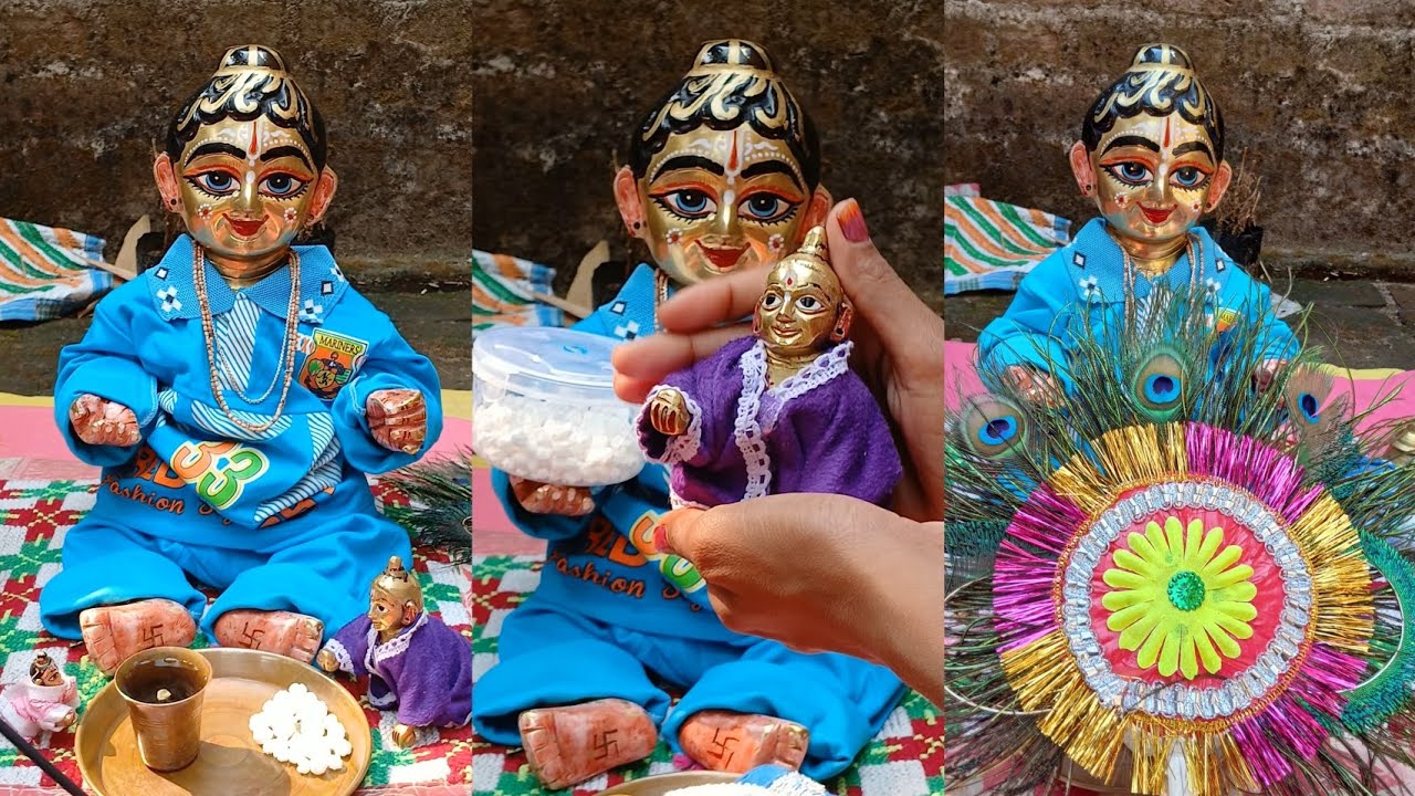 একাদশীতে আমার তিন জন গোপাল সোনাদের সেবা শেয়ার করলাম | Radhe Radhe 🙏 @mallikahardwork 