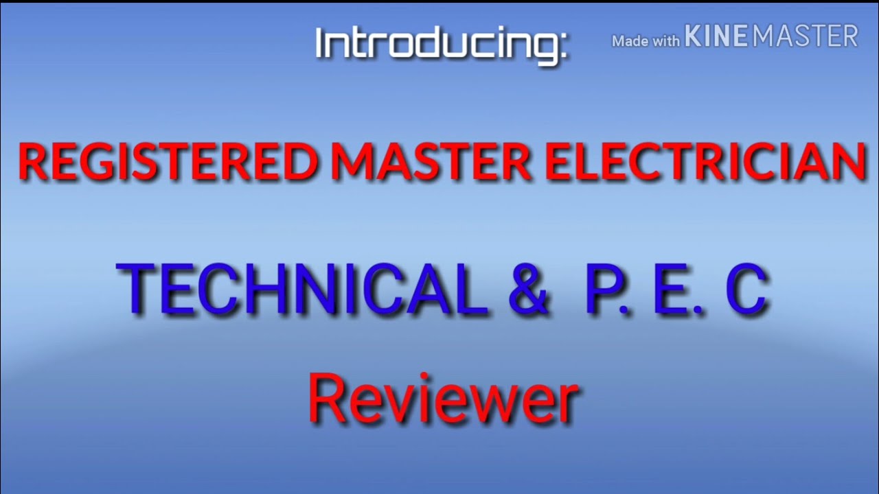 REGISTERED MASTER ELECTRICIAN 2018 actual examination