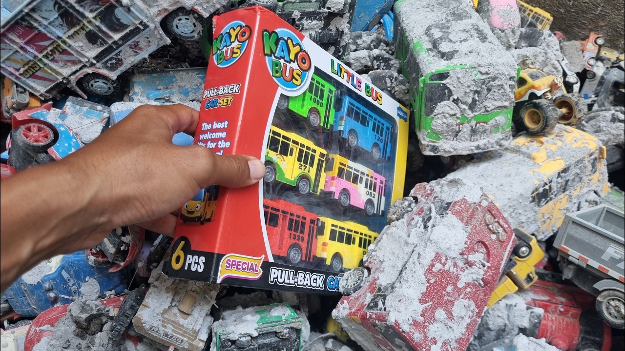 WOW! Tumpukan Mobil Mobilan Kotor, Mobil Tayo Oleng, Truk Oleng, Bus Laba Laba Tayo, Tow Mater Cars
