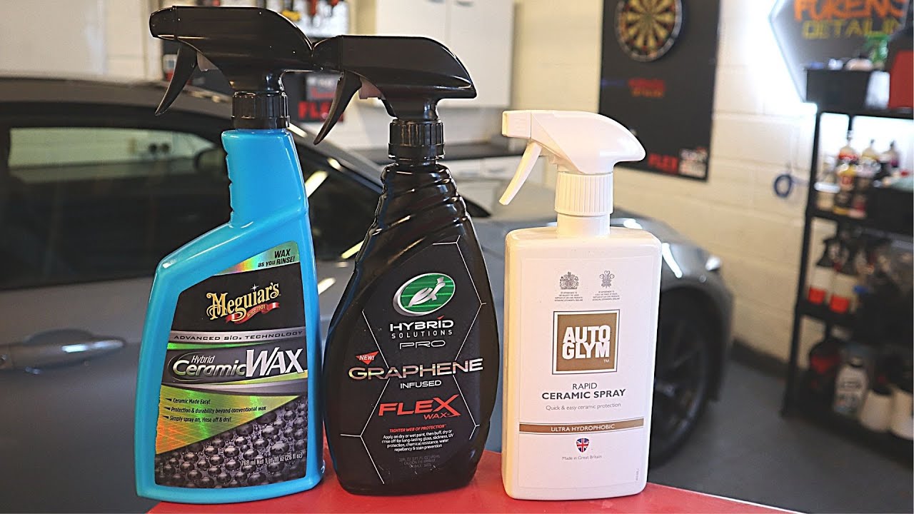 Autoglym Rapid Ceramic V Meguiars Hybrid Ceramic Wax V Turtle Wax Graphene Flex Wax