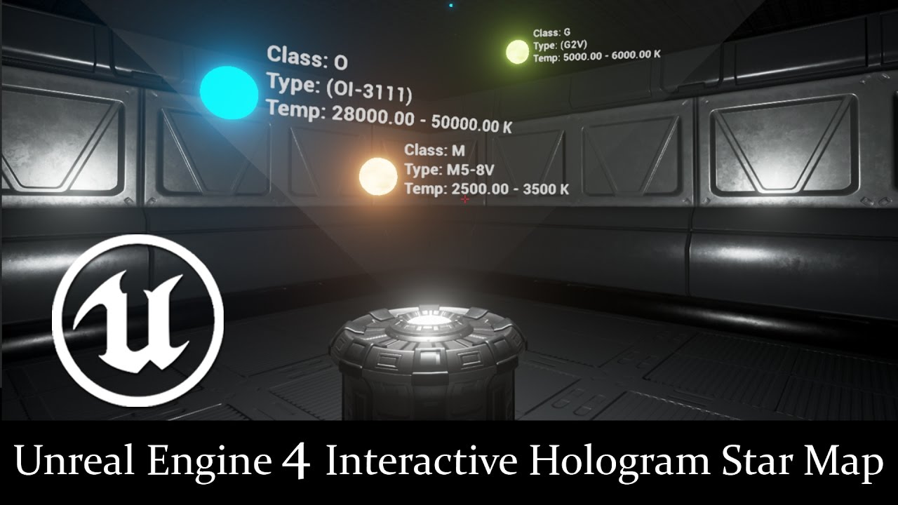 Unreal Engine 4 Interactive Hologram Star Map