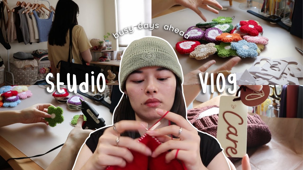 Studio Vlog 1 ♥︎ keychain making, first YT video, preparing for collection launch, packing an order