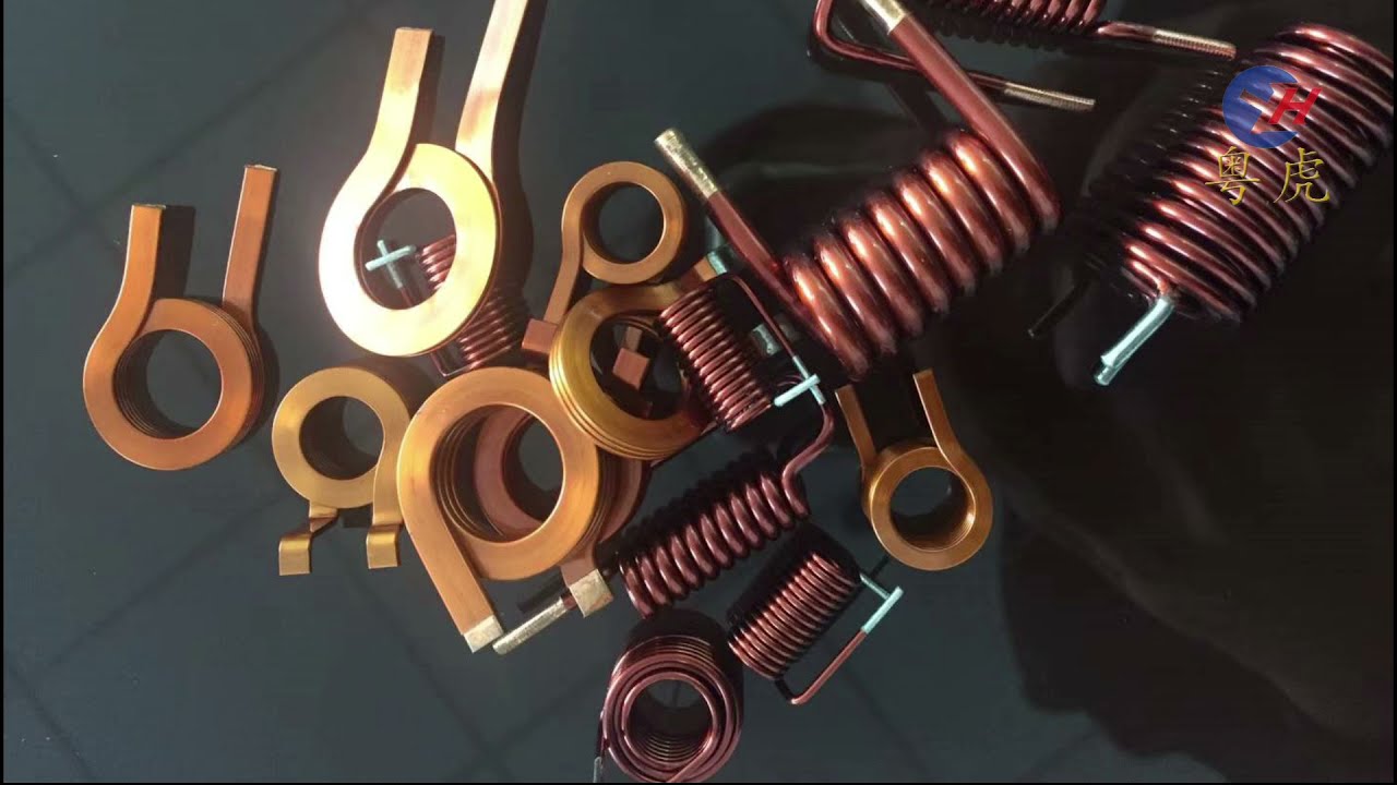 Flat wire round double coil high current inductance air core coil winding machine