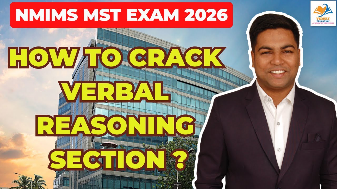 NMIMS MST EXAM  2026 I HOW TO CRACK VERBAL REASONING SECTION ?